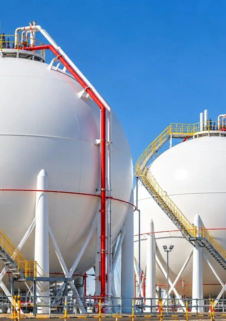 LPG storage spheres