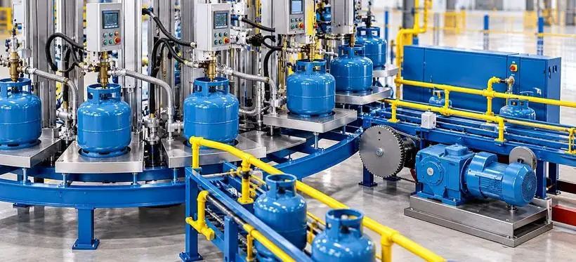 Cylinder filling line