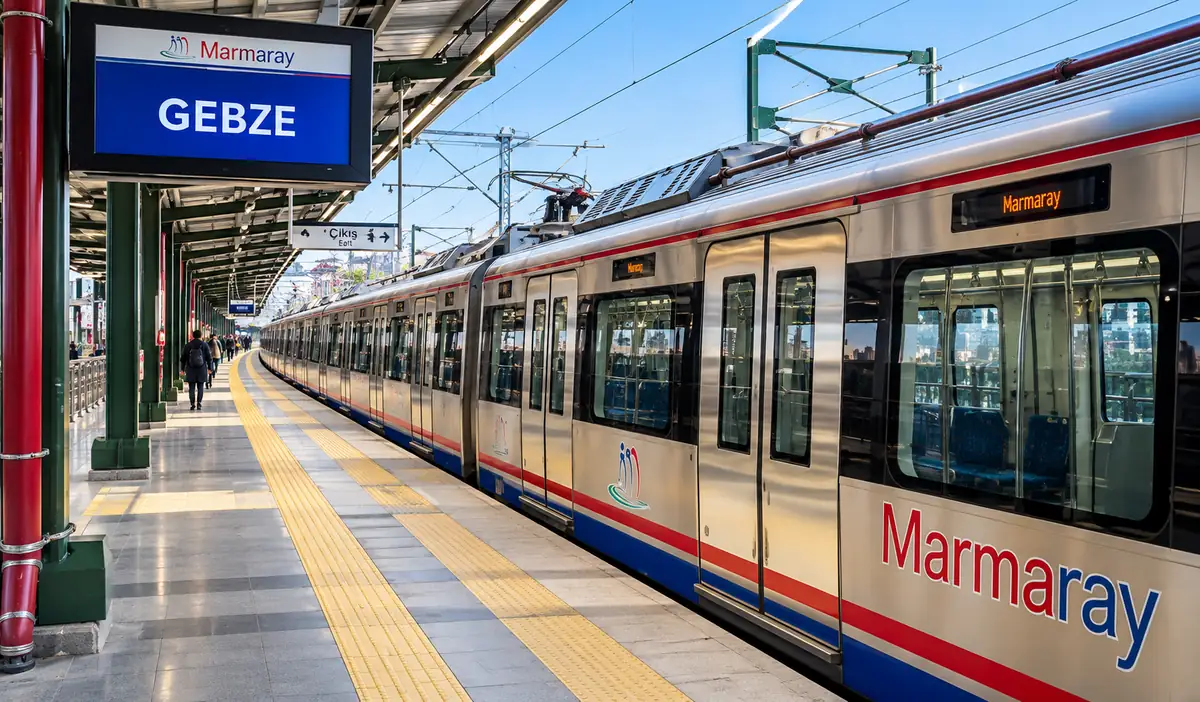 Marmaray commuter train at Gebze station