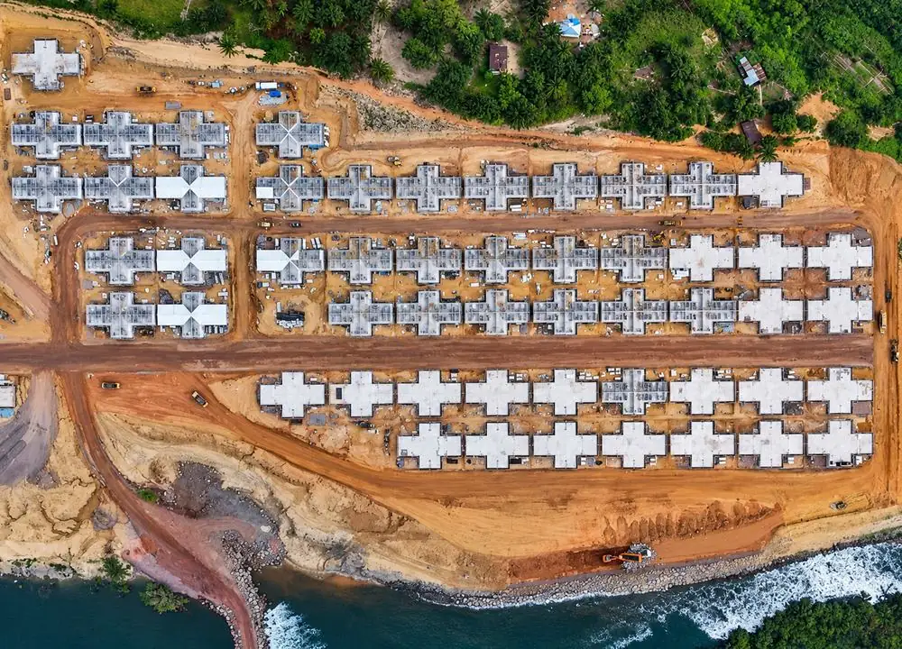 Acoprim housing blocks under construction