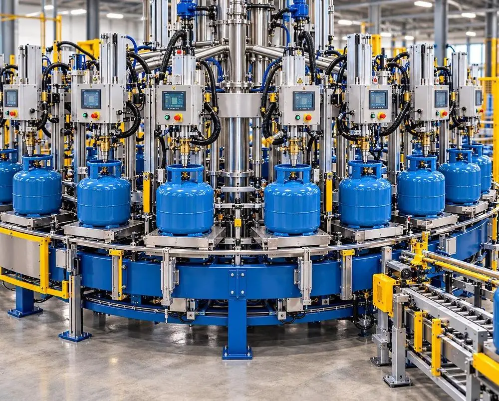 Automatic LPG carousel filling line